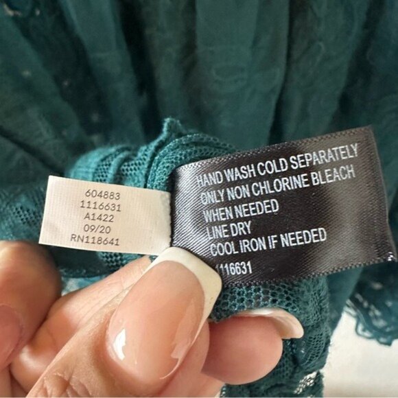 Lane Bryant Size 16 Embroidered Mesh Babydoll Top Coquette Romantic Fairycore - Picture 11 of 12